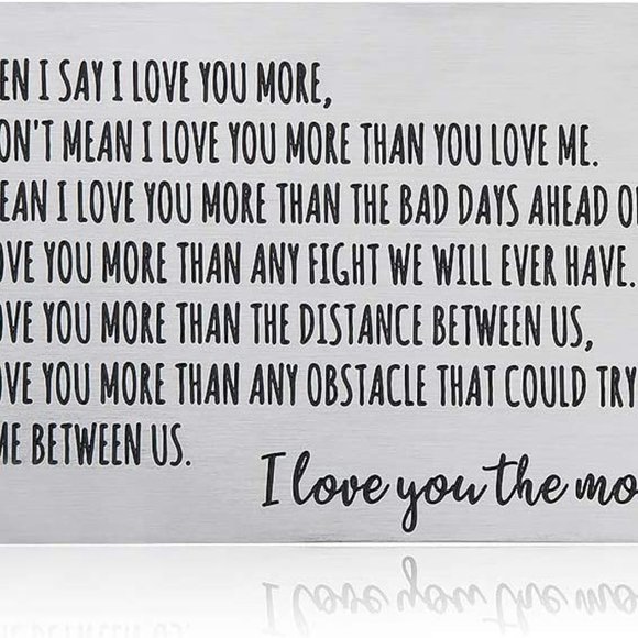 Wallet Insert Card Gifts For Men Husband From Wife Girlfriend Boyfriend Birthday - Picture 6 of 6